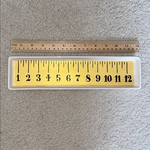 Gold Painted Ruler Jewelry Tray